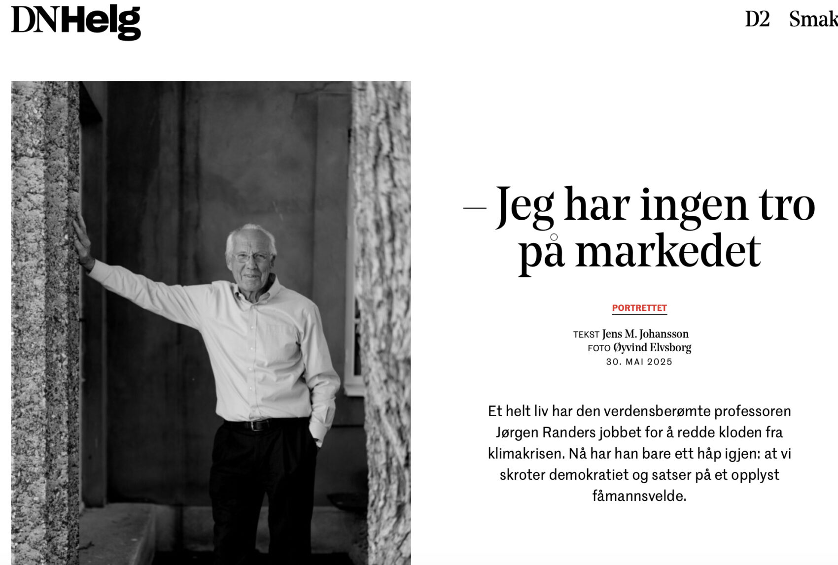 Jørgen Randers: Bare diktatur kan redde klimaet